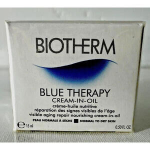 Biotherm Blue Therapy Cream-in-Oil, 15ml NIB Normal to Dry Skin NIB SEALED